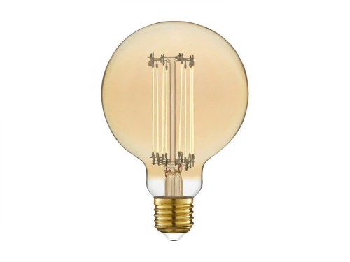 Ampoule décorative led à filament ambré globe 95 mm E27 5.8 W, LEXMAN