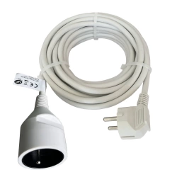 Rallonge électrique ménager avec terre H05VVF, blanc, 10m, Lexman