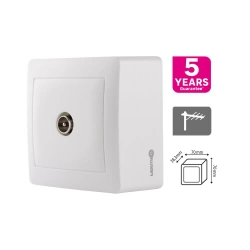 Prise tv saillie surface LEXMAN blanc