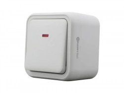 Interrupteur va et vient lumineux trail, gris, LEXMAN