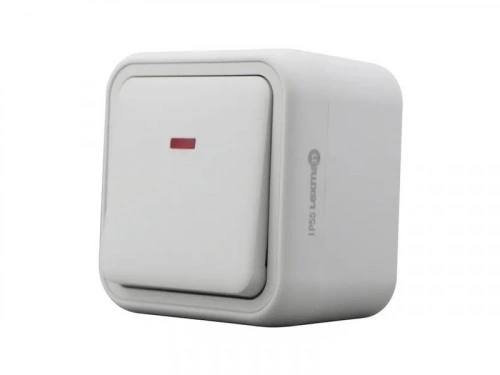 Interrupteur va et vient lumineux trail, gris, LEXMAN