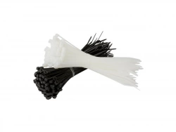 Lot de 250 colliers, LEXMAN, diam. 3 à 50 x L. 150-200 mm, noir et blanc