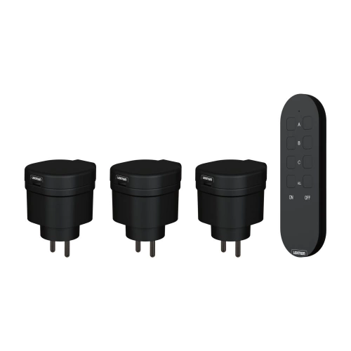 Lot de 3 prises extérieur, avec télécommande, LEXMAN, 3000 W