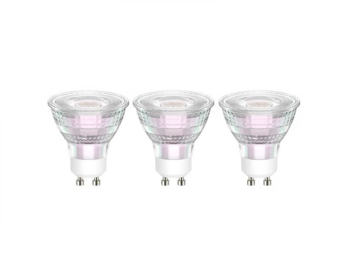 Lot de 3 ampoules led réflecteur GU10, LEXMAN, 450 Lm = 50 W blanc chaud
