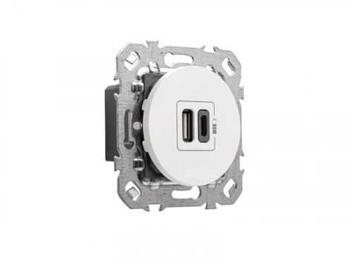 Prise chargeur usb A+C, à assembler Lumia, LEXMAN, blanc