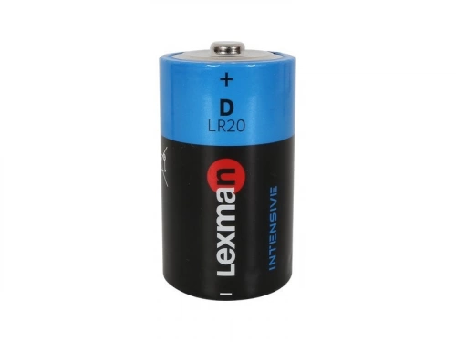 Lot de 2 piles alcaline power+ lr20 d 1.5 v, LEXMAN
