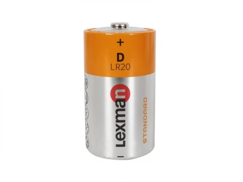Lot de 2 piles alcaline LR20 D, LEXMAN, 1.5 V