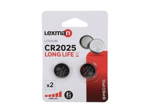 Lot de 2 piles bouton lithium cr2025, LEXMAN
