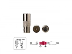 Adaptateur coaxial tv, 9,52mm, femelle, LEXMAN