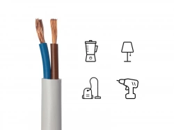 Câble ho5vvf 2x1.5 blanc 10 métres
