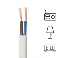 Câble électrique h03vvf, LEXMAN, 2 x 0.75 mm2 blanc 15 m