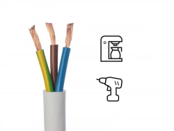 Câble ho5vvf 3g 1.5  blanc 15 métres