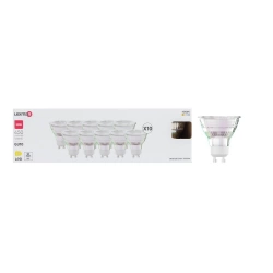 Lot de 10 ampoules led réflecteur GU10, 450lm = 50W, blanc neutre, LEXMAN