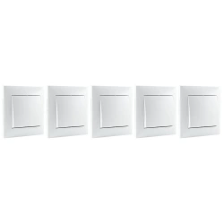 Lot de 5 interrupteurs, LEXMAN Lika, blanc