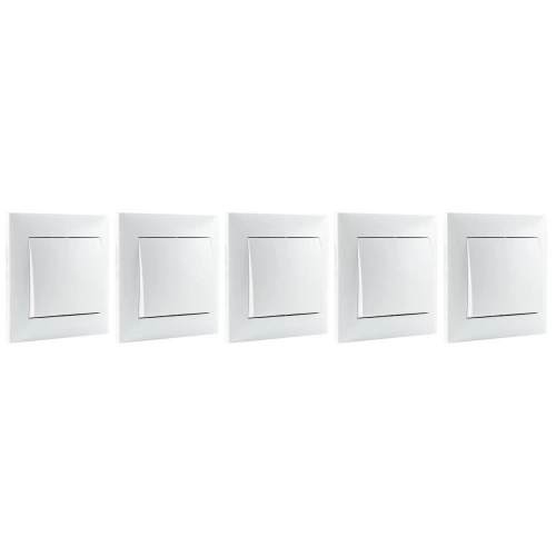 Lot de 5 interrupteurs, LEXMAN Lika, blanc