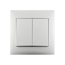 Double interrupteur, LEXMAN Lika, blanc