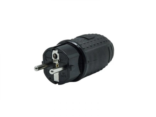 Fiche électrique mâle 2 pôles + terre, LEXMAN, 16 A