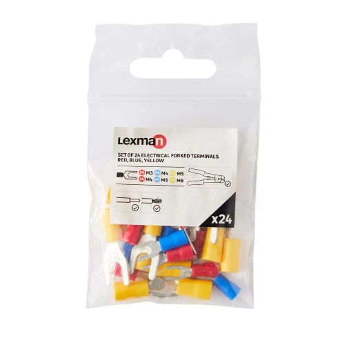 Lot de 24 cosses fourche LEXMAN
