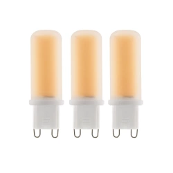 Ampoule led bulbe g9 verre 4,2w=40w 470 lm depolie 4000k lot 3 lexman
