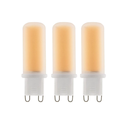 Ampoule led bulbe g9 verre 4,2w=40w 470 lm depolie 4000k lot 3 lexman