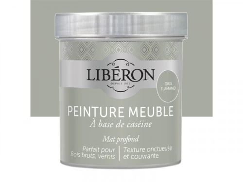 Peinture Meuble Et Boiserie Caséine Liberon Gris Flamant Mat 0.5 L