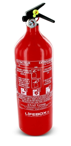 Extincteur 2kg nf poudre abc LIFEBOX