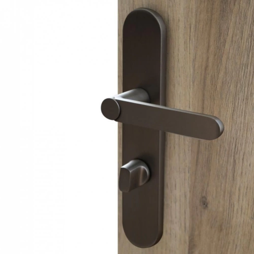 2 poignées porte Meudon K conda/décondamnation LINEA BERTOMANI, alu canon fusil