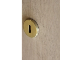 2 rosace adhésives LINEA BERTOMAN trou de clé Meudon K acier laitonné D2