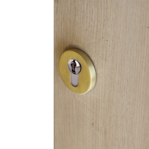 2 rosace adhésives LINEA BERTOMAN trou de cylindre Meudon K acier laitonné D2