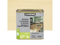 Vernis Cuisine Et Bain  Luxens, Incolore Satiné, 0.75L