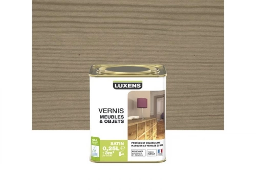Vernis Meuble Et Objets Vernis Meubles Et Objets Luxens, Gris Zinc Satiné, 0.25L