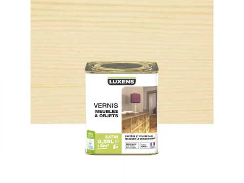 Vernis Meuble Et Objet Vernis Meubles Et Objets Luxens, Incolore Satiné, 0.25L