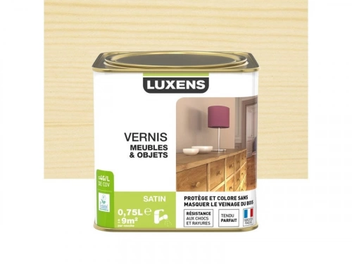 Vernis meubles et objets LUXENS, incolore satiné, 0L75
