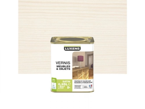 Vernis Meuble Et Objet Vernis Meubles Et Objets Luxens, Blanc Satiné, 0.25L