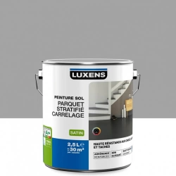 Peinture sol intérieur Haute résistance LUXENS, gris galet n°3, 2.5 l