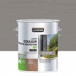 Lasure pour bois LUXENS Couleur haute protection gris satiné 2.5 l
