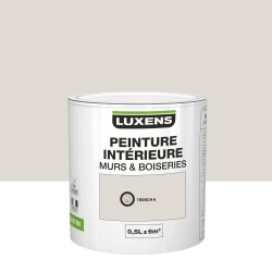 Peinture mur et boiserie LUXENS trench 6 satiné 0.5 l