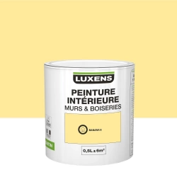 Peinture mur et boiserie LUXENS banana 6 satiné 0.5 l