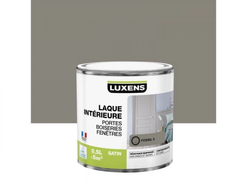 Peinture laque boiserie Intérieure LUXENS fossil 3 satiné 0.5 l