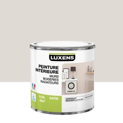 Peinture, mur, boiserie, radiateur, Multisupports LUXENS, trench 6, satin, 0.5 l