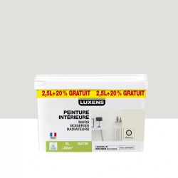 Peinture mur, boiserie, radiateur trench 6 satiné LUXENS Intérieure 2.5L+20% gra