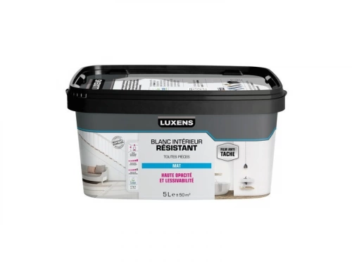 Peinture Mur, Plafond Et Boiserie Intérieur Luxens Blanc Durable&Résistant Mat,