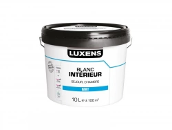 Peinture mur intérieur séjour et chambre, LUXENS, 10 L blanc mat