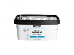 Peinture mur intérieur séjour et chambre, LUXENS, 2.5 L blanc mat