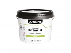 Peinture Mur Et Boiserie Luxens Rafraichir Blanc Satiné, 10 L