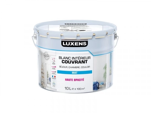Peinture mur, plafond et boiserie couvrante, LUXENS, 10 L blanc mat