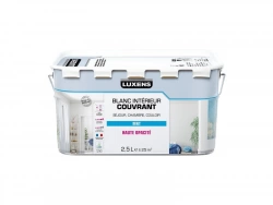 Peinture mur, plafond et boiserie couvrante, LUXENS, 2.5 L blanc mat