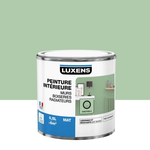 Peinture mur, boiserie, radiateur Multisupports LUXENS cactus 5 mat 0.5 l