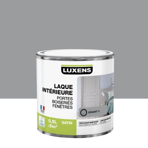 Peinture boiserie granit 3 satin LUXENS Laque 0.5l