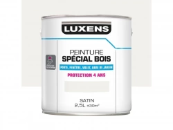 Peinture Bois Extérieur / Intérieur Luxens, Blanc Satiné 2.5 L
